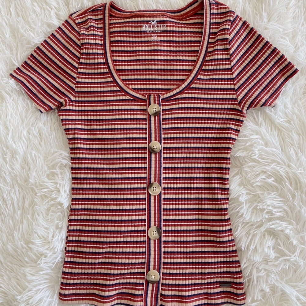 BRAND NEW Hollister Striped Button Down Top